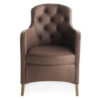 Modern Design Brown Faux Leather Easychair Hotel Furniture Lounge Chair