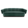 Upholstered Velvet Green Striped Sofaet Hotel Furniture Set