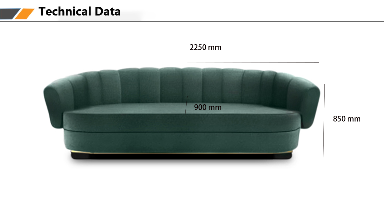 Upholstered Velvet Green Striped Sofaet Hotel Furniture Set