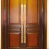 Solid Mahogany Wood Entry Double Door with Raised Moulding