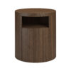 Wooden Modern Round Nightstand Bedside Table Hotel Bedroom Furniture