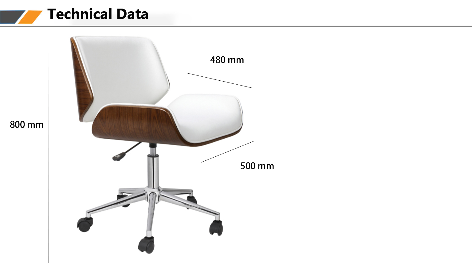 Adjustable Modern Wood Blend Seating Office Furniture Modern Office Chair
