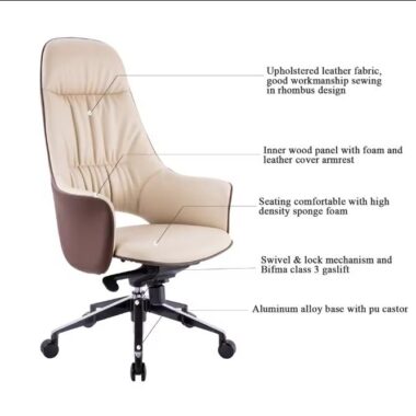 Factory Wholesale High Back Removable Pu Adjustable Height Office Chair