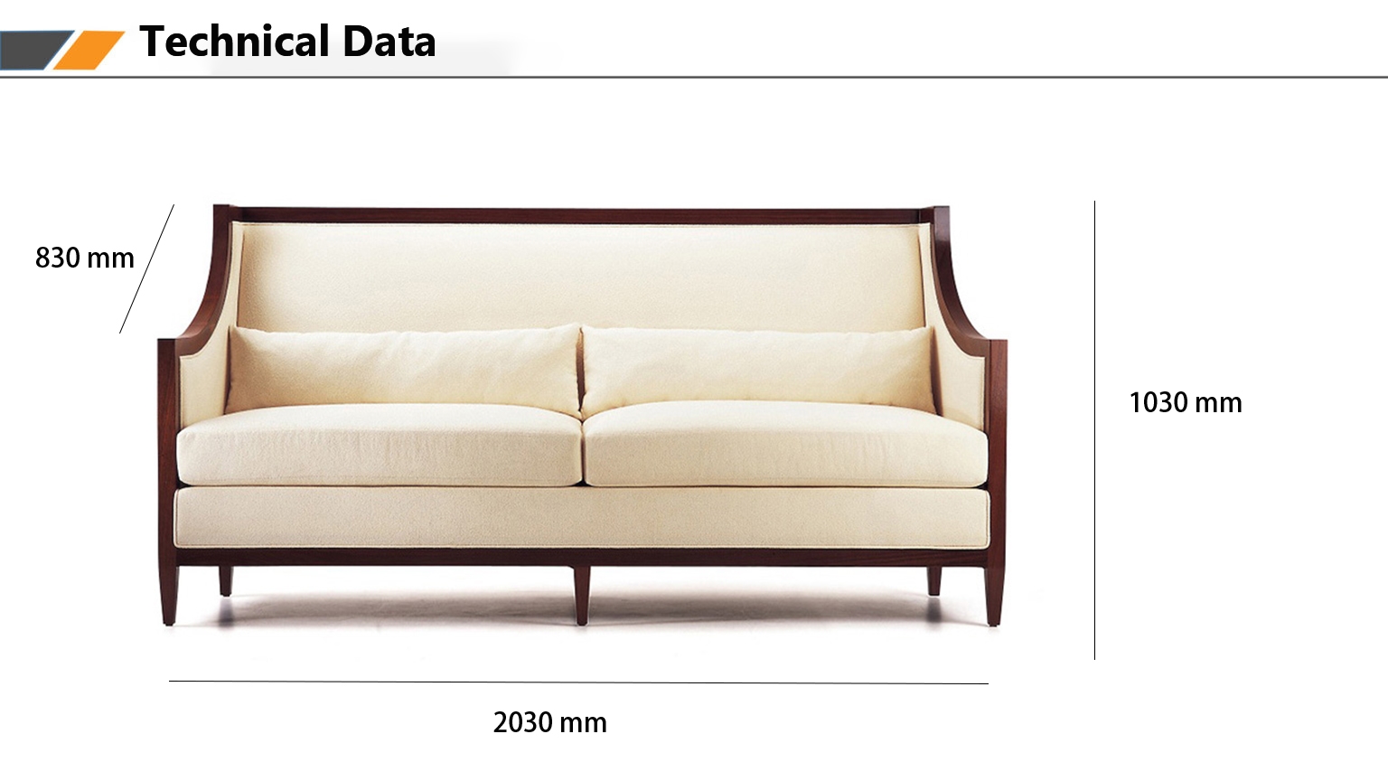 French Style Wooden Frame Lounge Winged Sofa Hotel Furniture Sofa