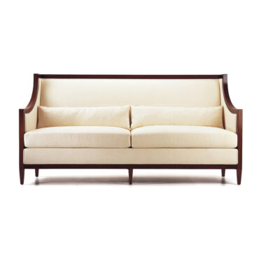 French Style Wooden Frame Lounge Winged Sofa Hotel Furniture Sofa