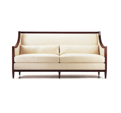 French Style Wooden Frame Lounge Winged Sofa Hotel Furniture Sofa