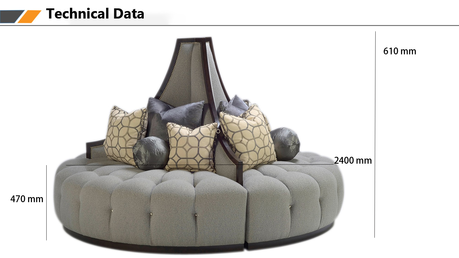 Hotel Living Room Hozota Round Sofa at Wholesale Furniture