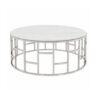 Hotel Furniture Manufacturer Stylish Metal Frame Marble Round Coffee Table