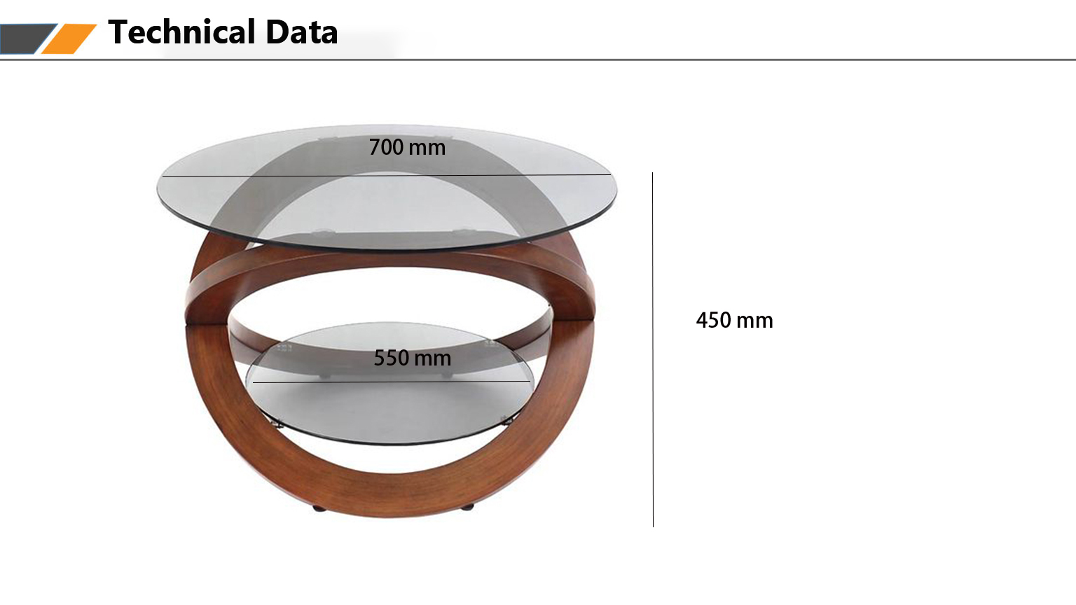 Hozota Hotel Furniture Set Wooden Stylish Glass Coffee Table