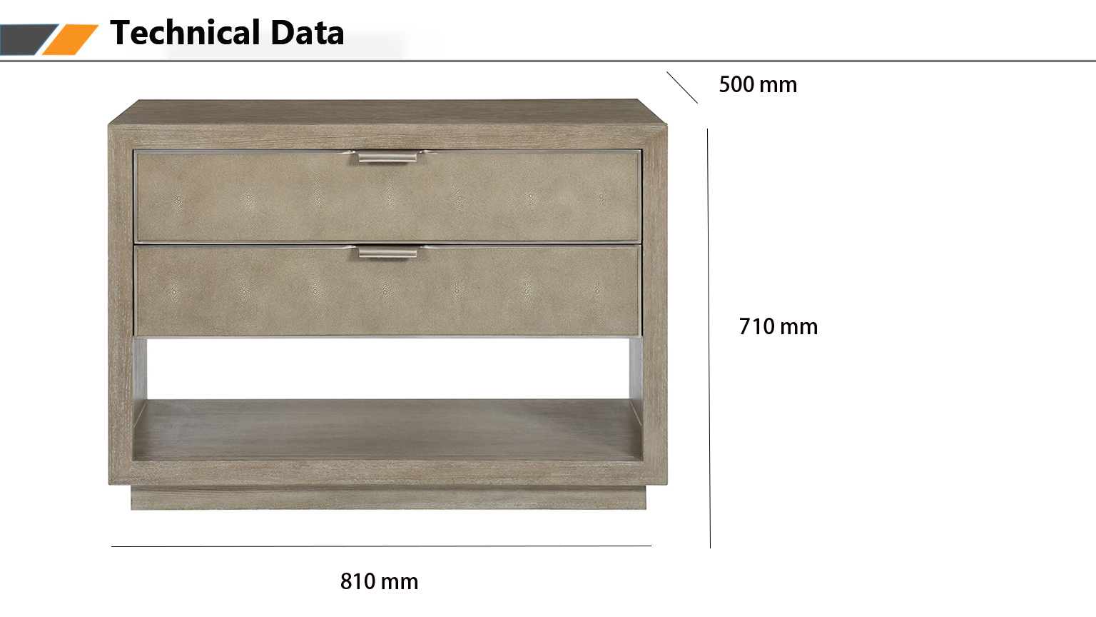 Hotel Furniture Factory Wholesale 2 Drawer Nightstand